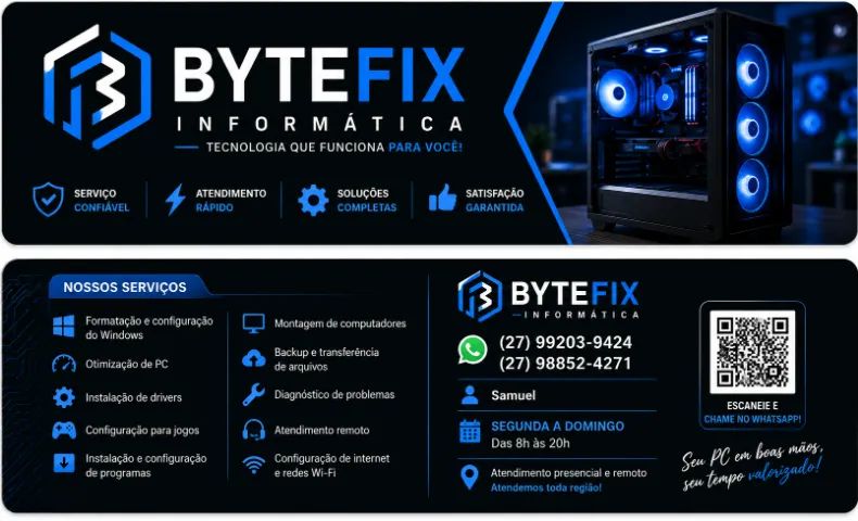 BYTEFIX INFORMÁTICA ? SEU PC RÁPIDO, CONFIGURADO E PRONTO PARA USAR - Foto 2
