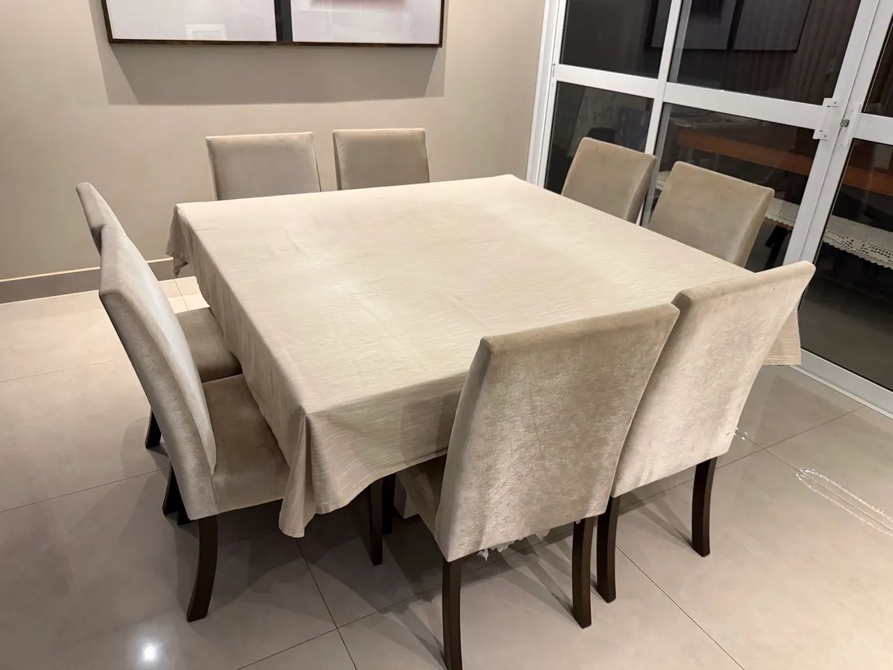 Mesa de jantar quadrada de 8 lugares 1,50 X 1,50 - Foto 2