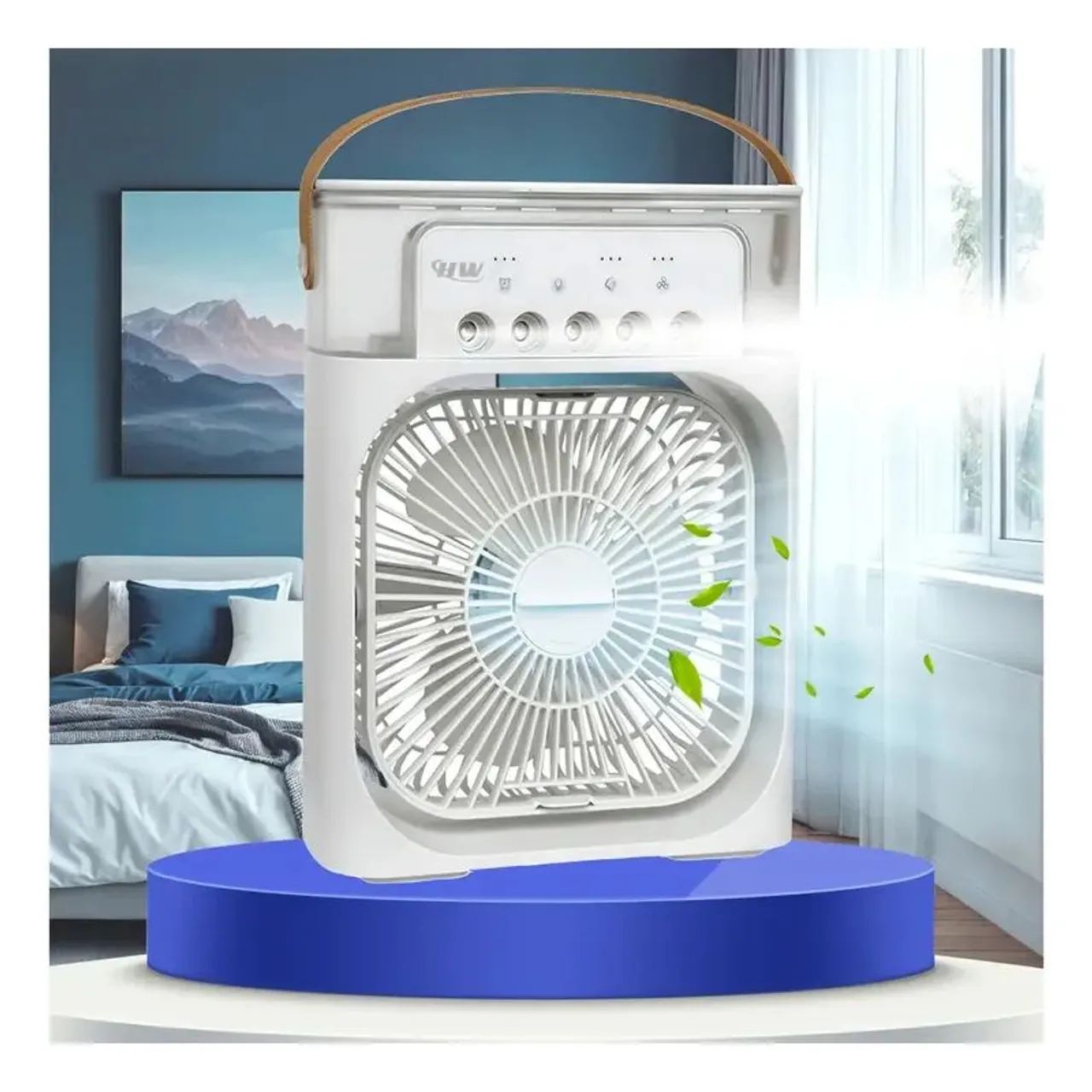 Ventilador umidificador de mesa ar climatizador - Foto 3