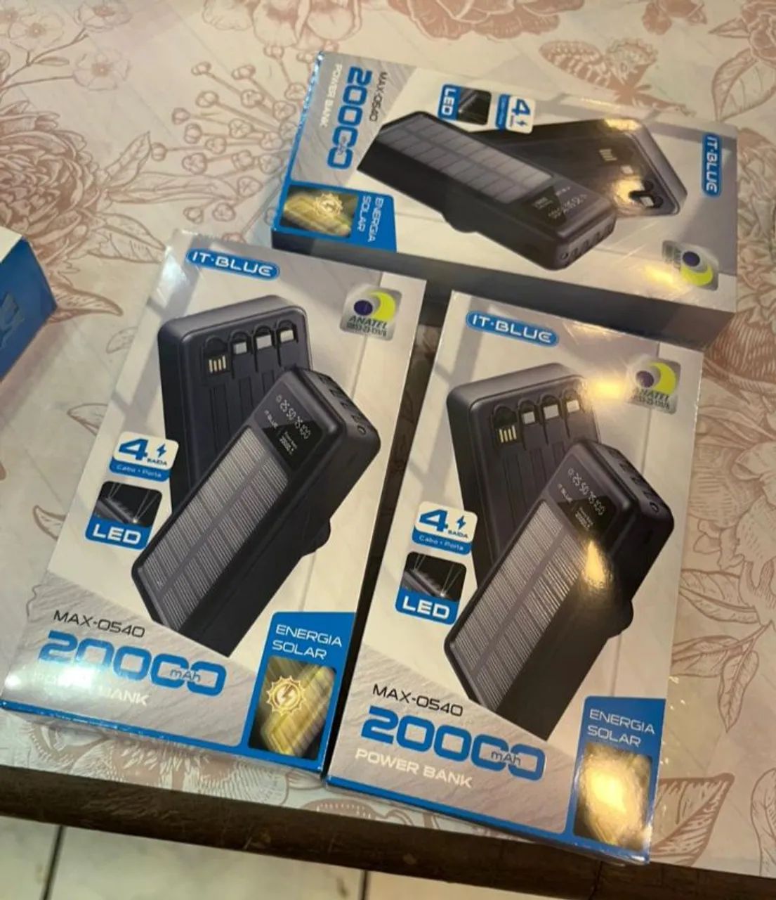 Power Bank Carregador de Celular com placa solar Novos Garantia  - Foto 2
