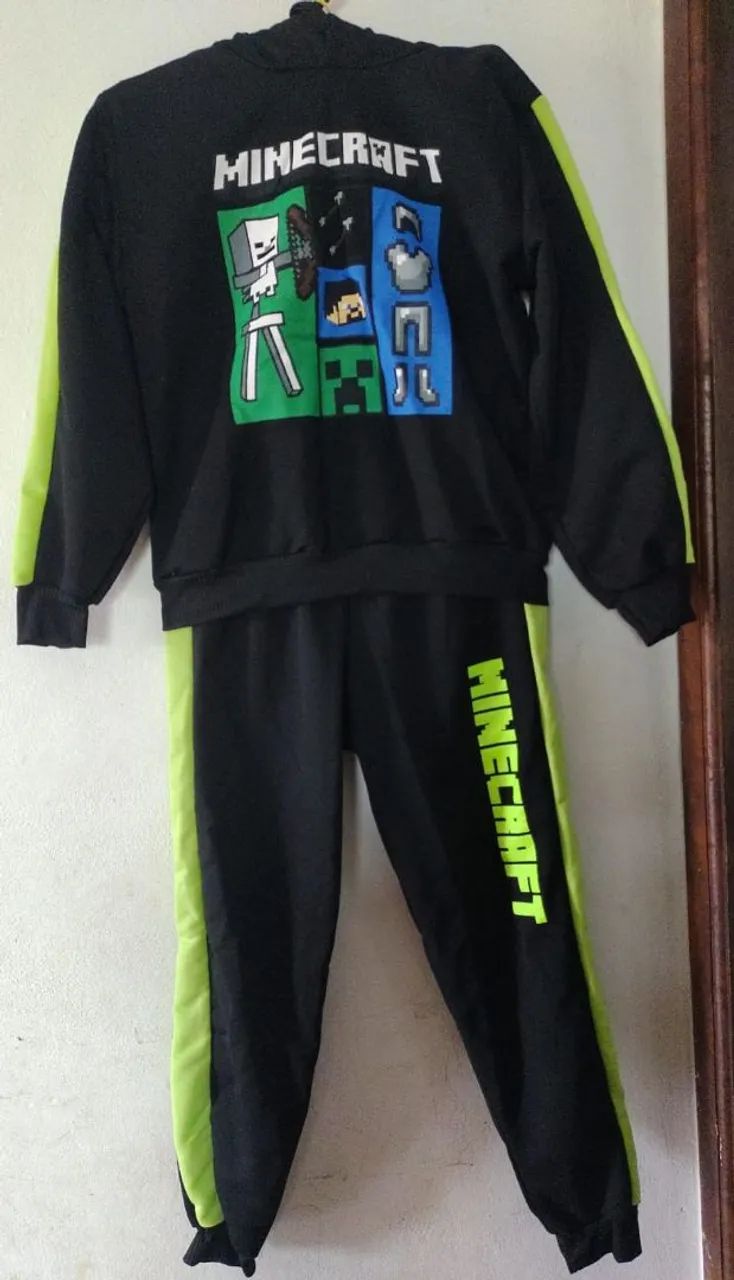 CONJUNTO DE MOLETOM INFANTIL MINECRAFT 