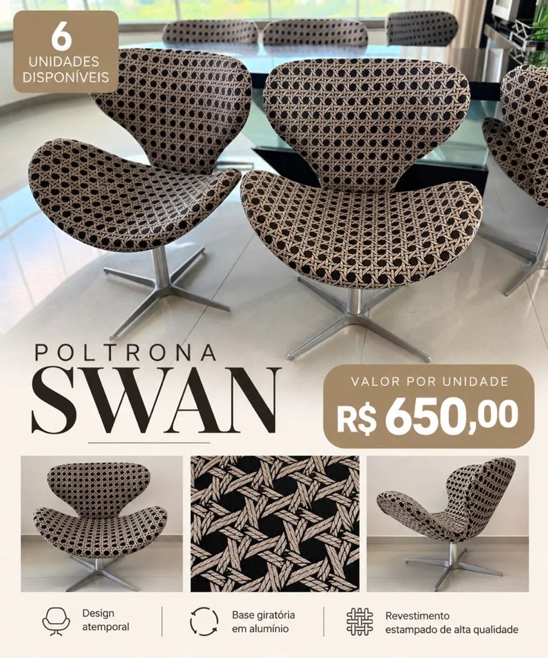 Cadeira-poltrona swan 