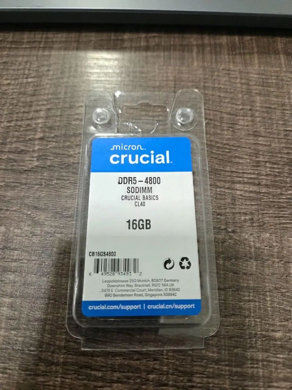 Memória Ram - DDR5 - 16gb - 4800mhz - P/ Notebook - Nova