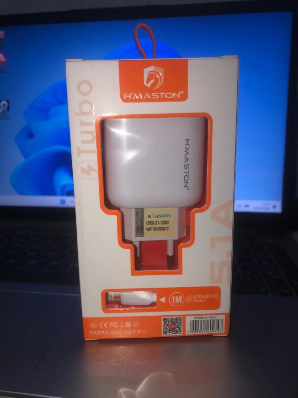 Carregador para iPhone Lightning cabo e fonte 