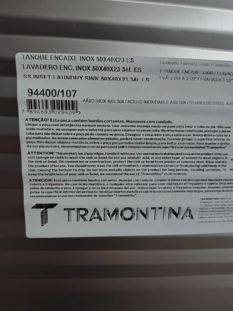 Tanque Tramontina inox zero nunca usado! - Foto 3