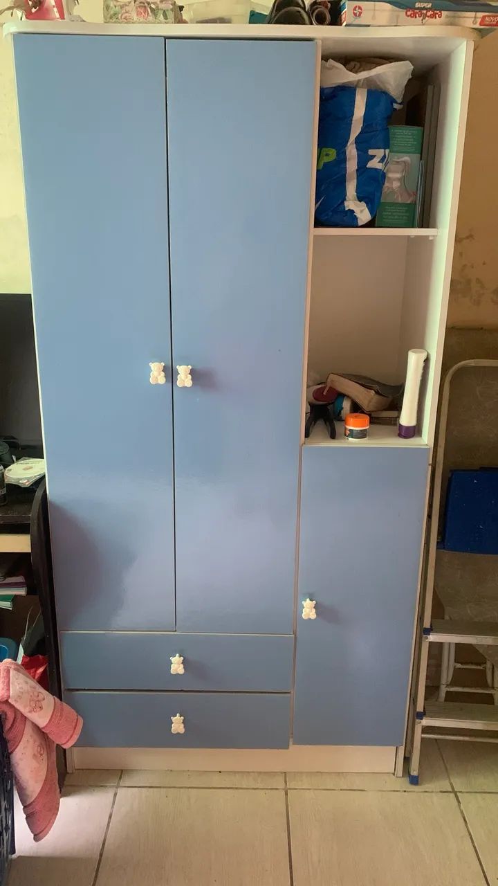 Guarda roupa e cômoda de  bebê menino  - Foto 3