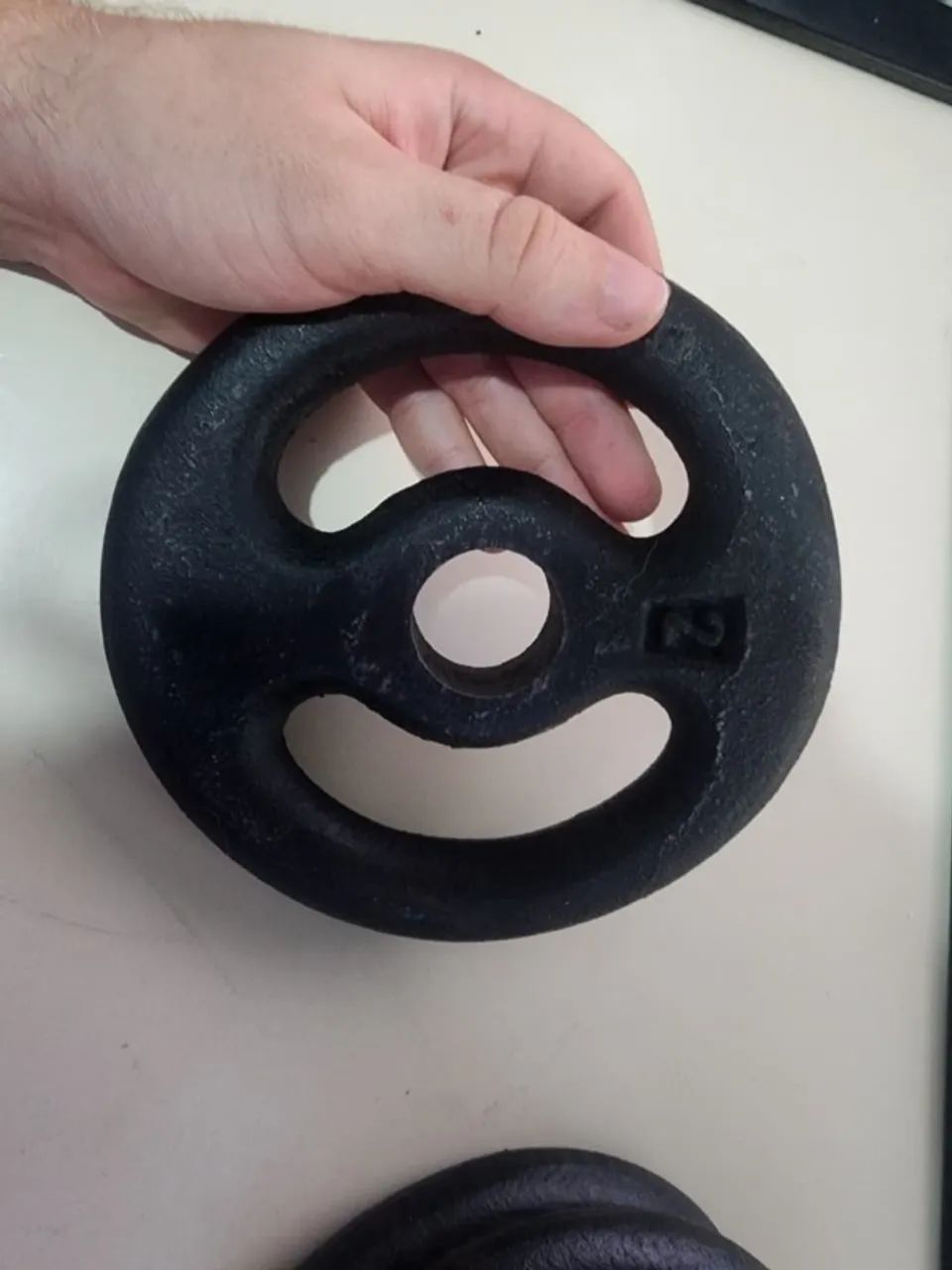 4 Anilhas Ferro Fundido 2kg (Total 8kg) | Pintadas | Ótimo estado - Foto 4