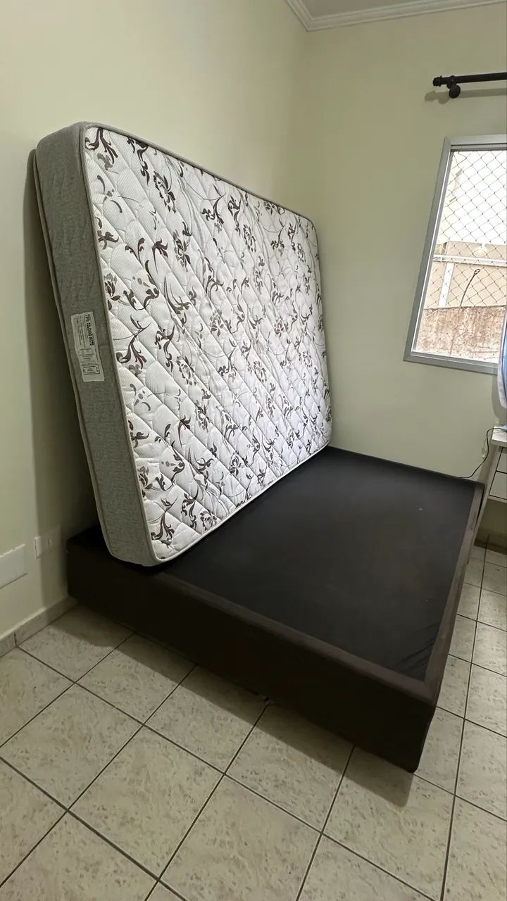 Cama box de casal praticamente nova  - Foto 2