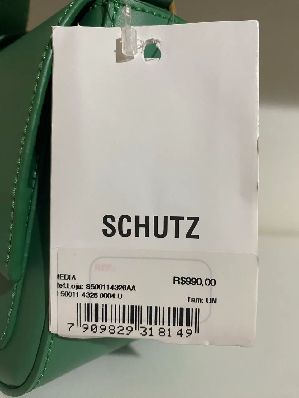 Bolsa Schutz Sophia média verde em couro nova com etiqueta