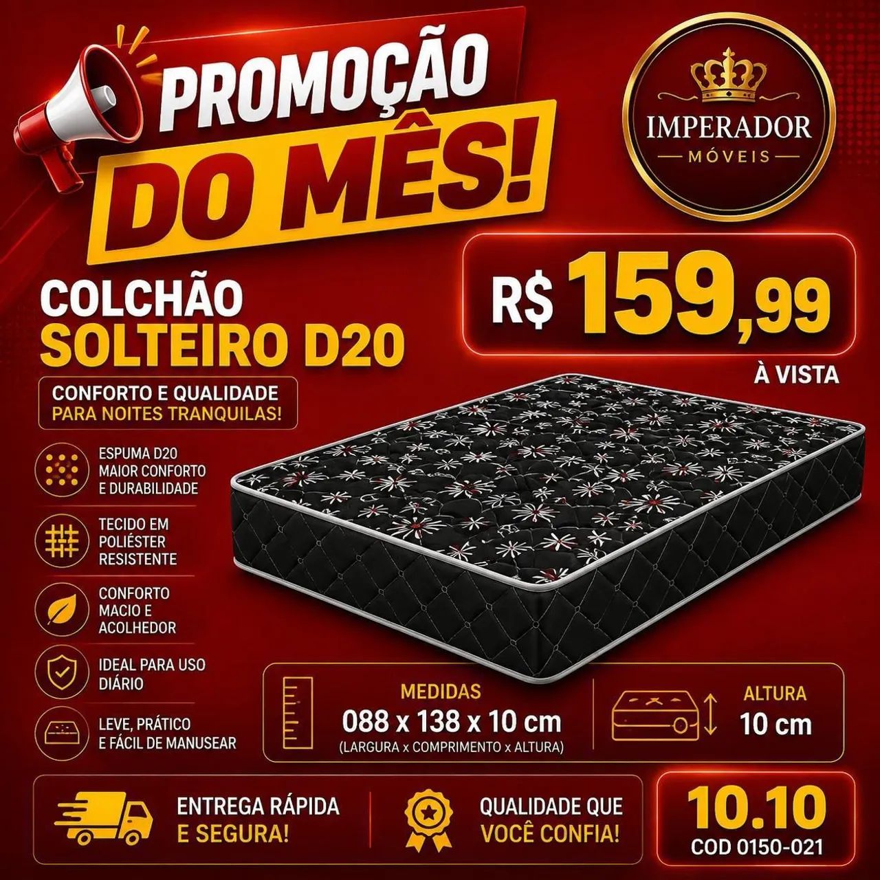 Colchão Solteiro D20