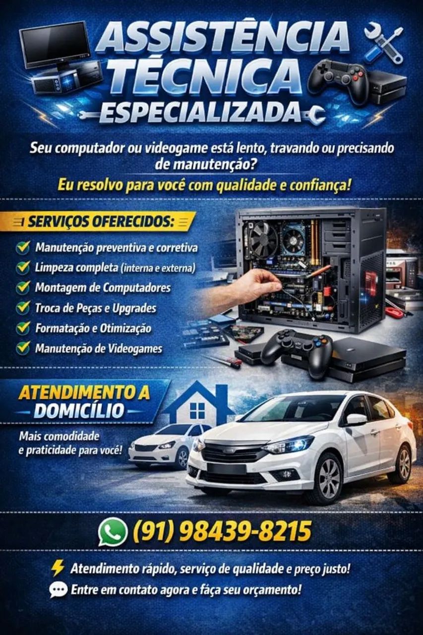 Manutenção de computadores e videos games