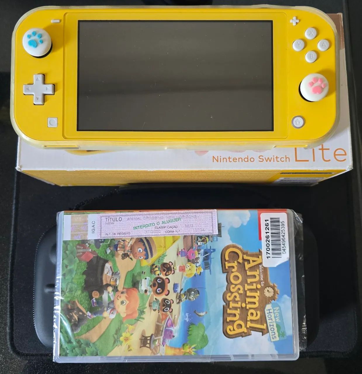 Nintendo Switch Lite Amarelo + Jogo + Capinha + Estojo + Película