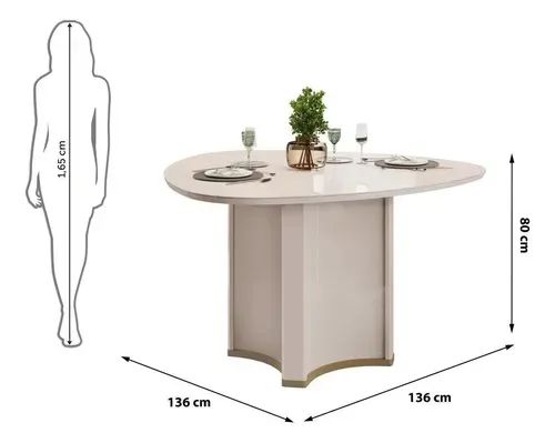 Mesa chanel tampo Orgânico 