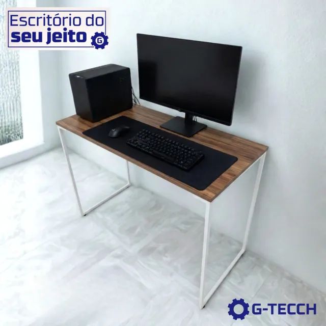 Escrivaninha NOVA Mesa de Escritório Industrial Multiuso para Notebook Computador Estudo - Foto 4