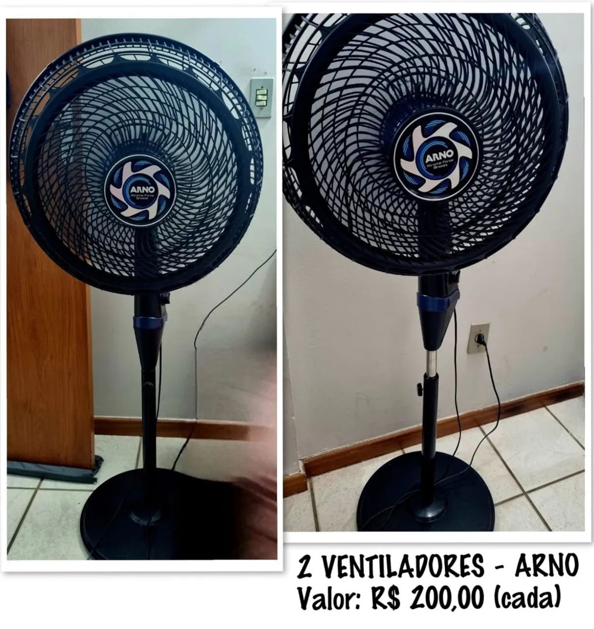 Vendo Ventiladores ARNO SILENCE FORCE novos.