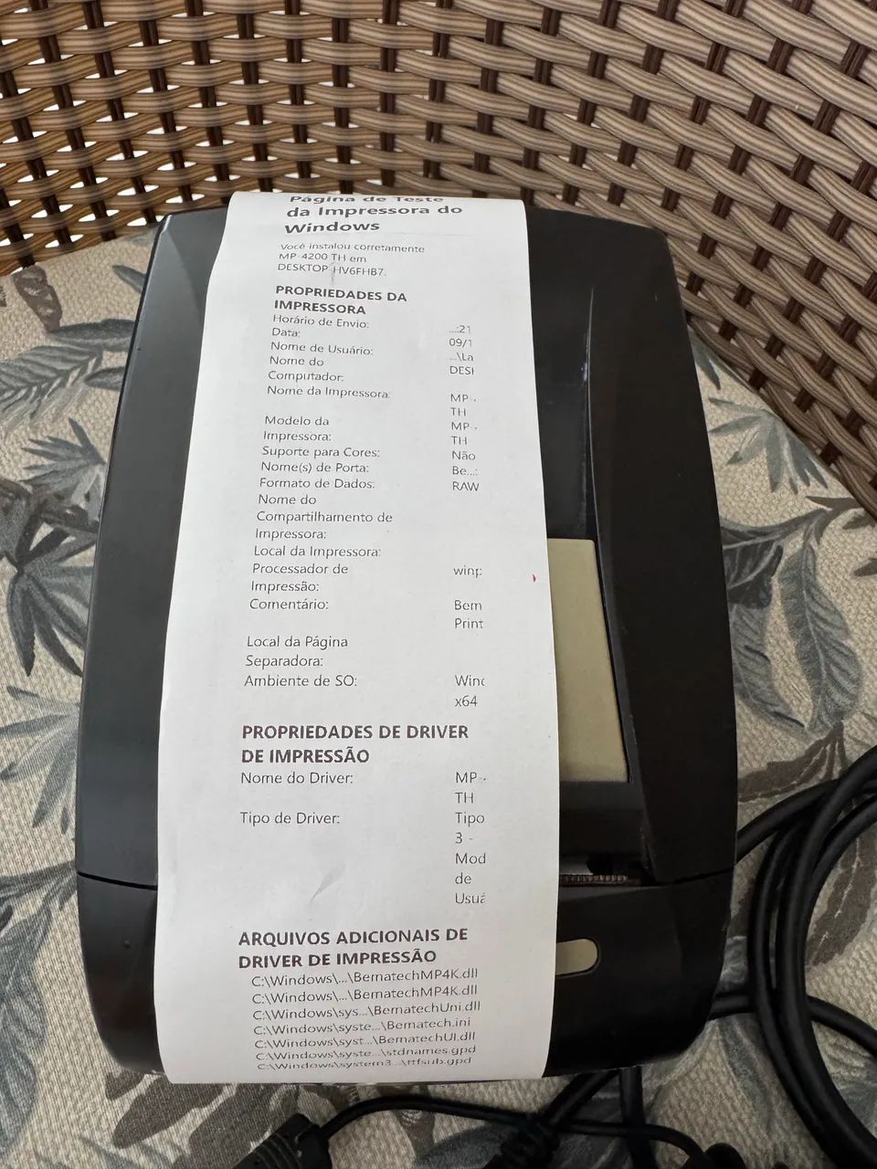 Impressora bematech funciona USB E REDE