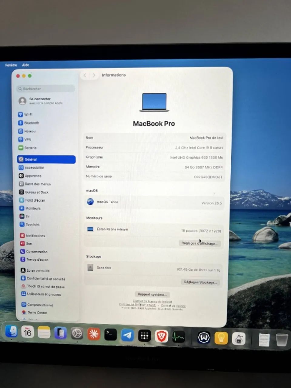MacBook Pro 16" 2019 Intel Core i9 64GB RAM SSD 1TB - Foto 3