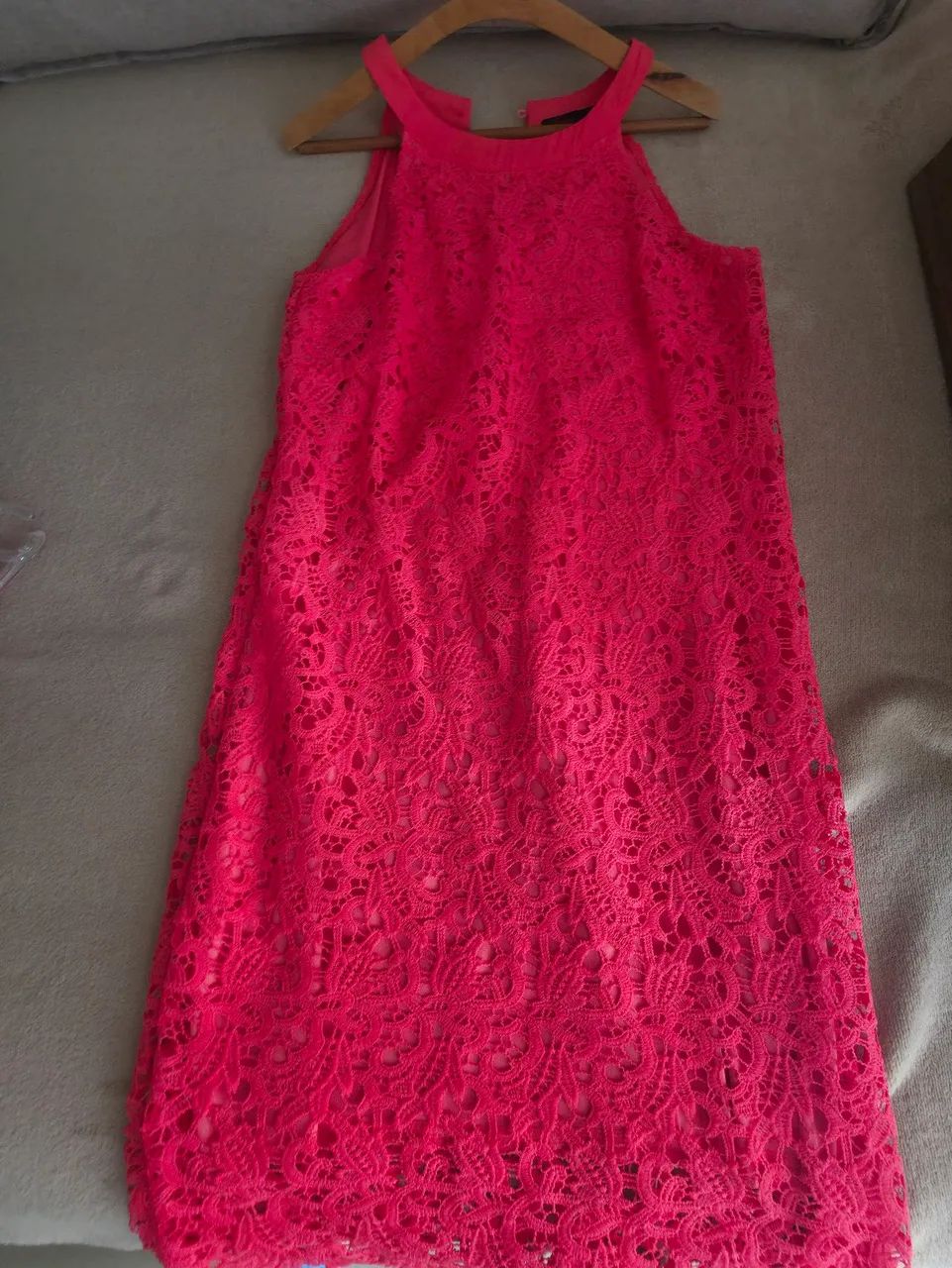 Vestido rosa de renda - Foto 2
