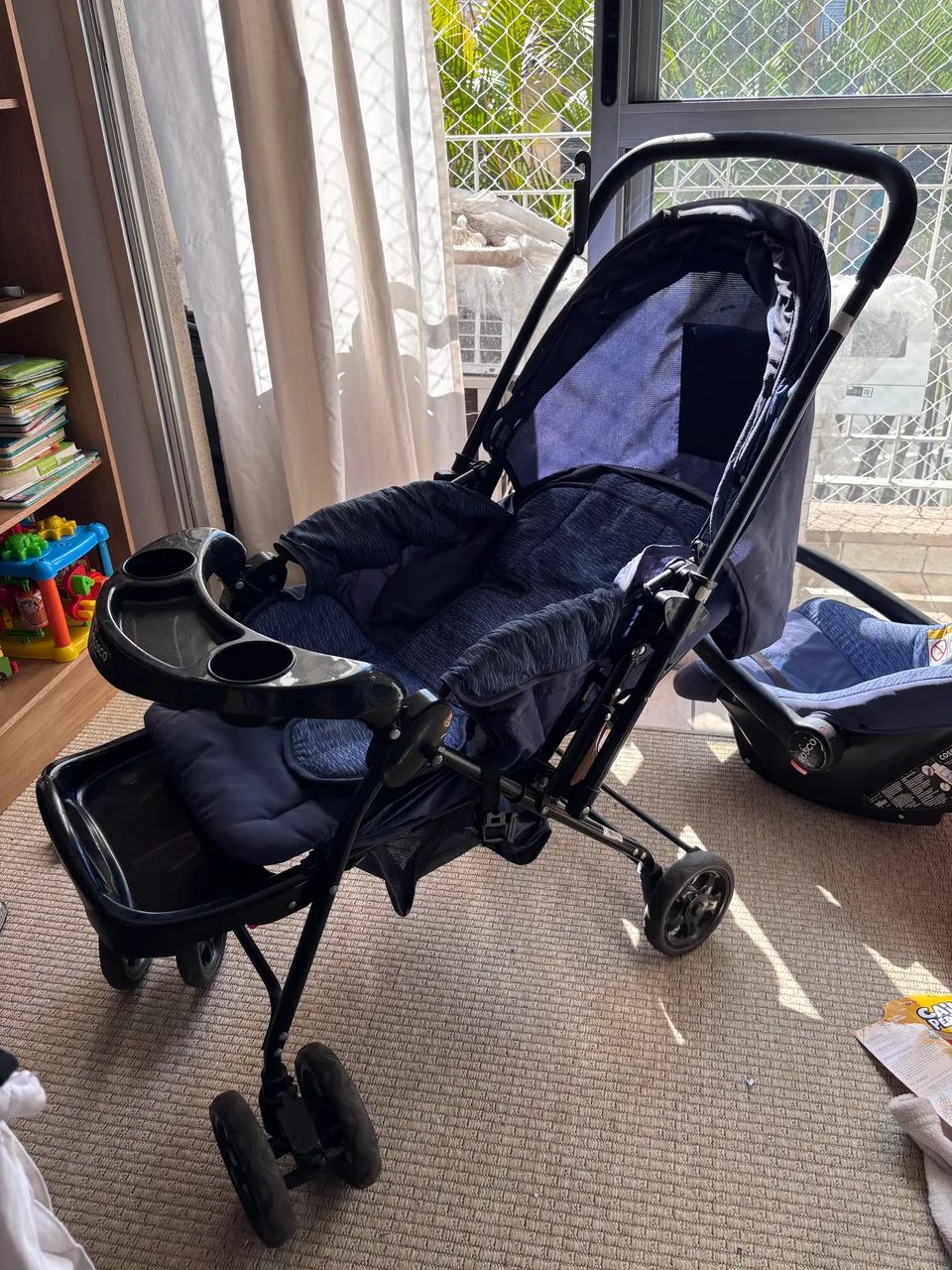 Carrinho de Bebê + Bebê Conforto Cosco - Foto 4