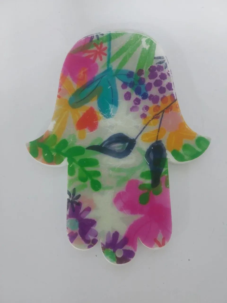 Hamsa colorida em acrilico para enfeite e proteção  - Foto 2