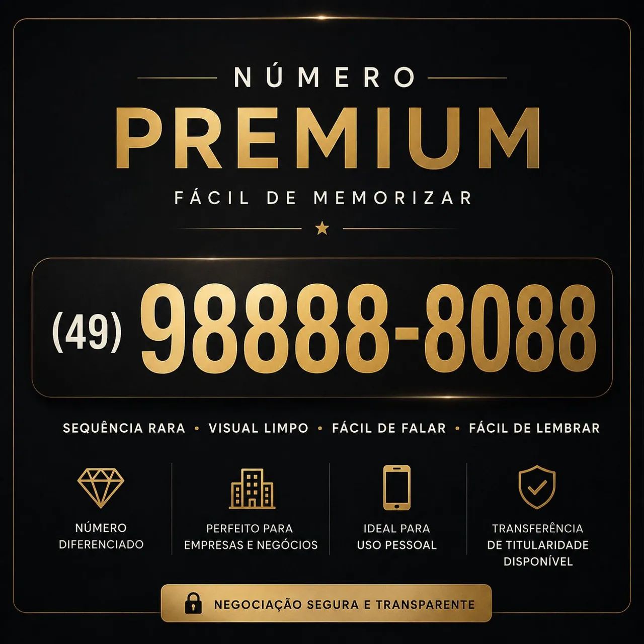 número premium - fácil de memorizar 