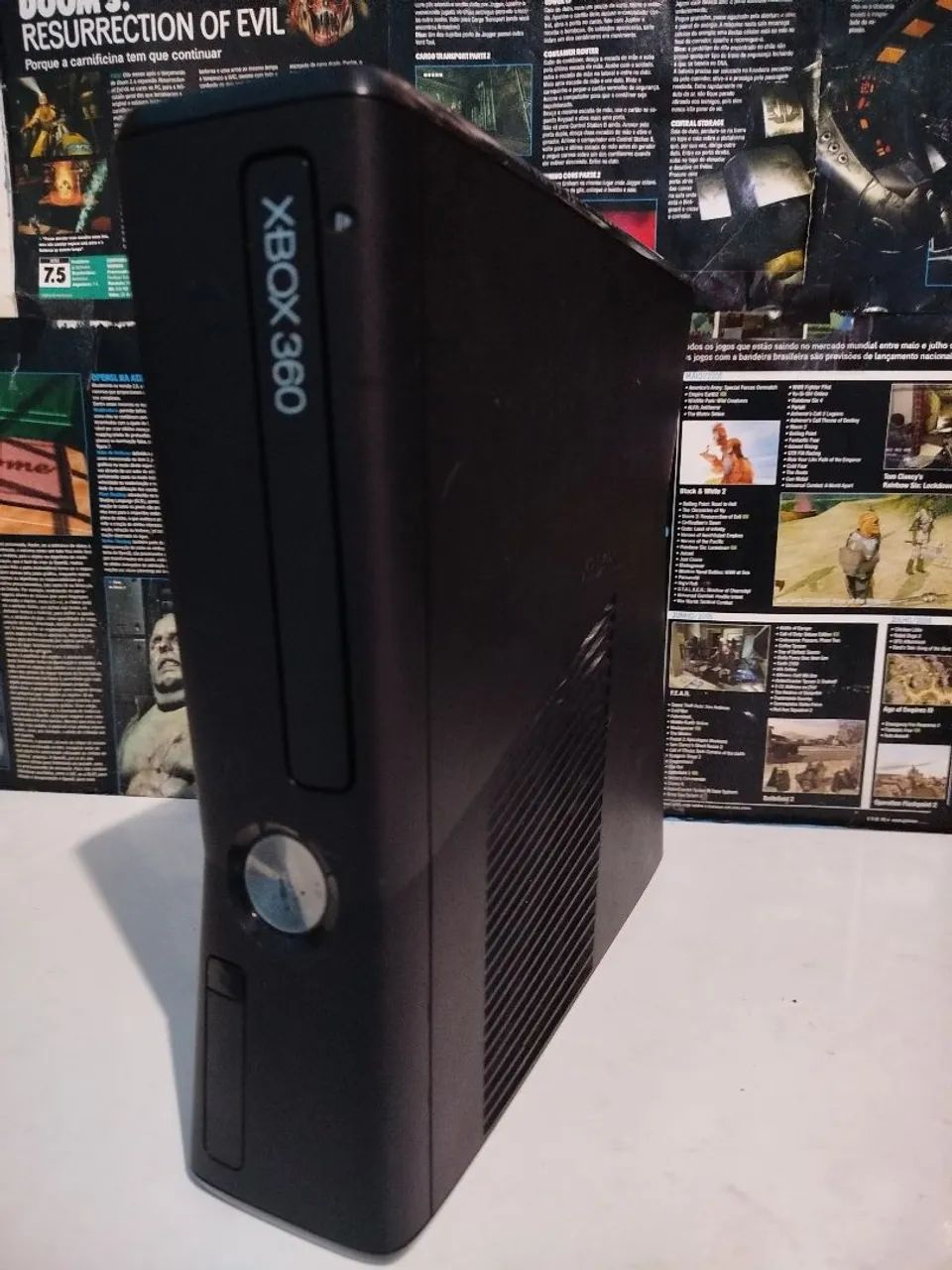 Xbox 360 Super Slim Desbloqueado - Kit Completo com Kinect, HD Externo e 2 Controles