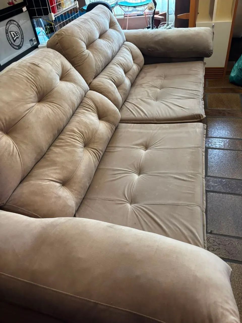 Sofá Tecido Retrátil e Reclinável  - Foto 2