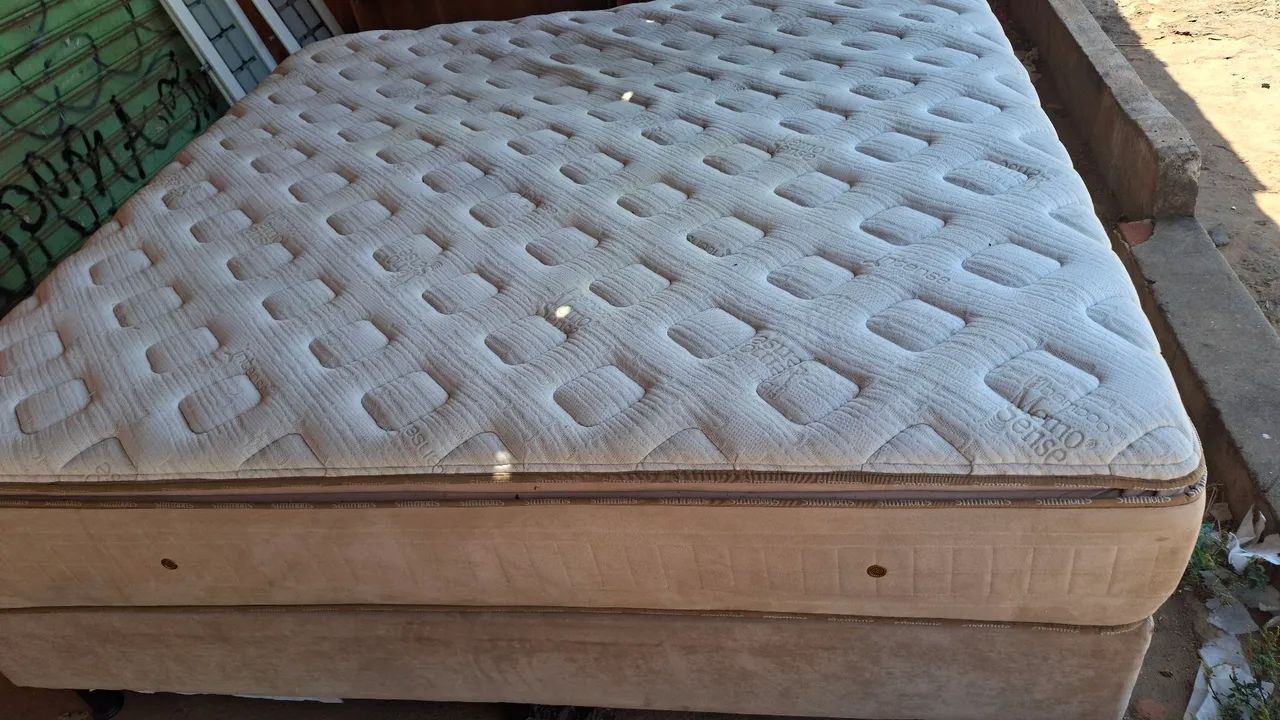 Cama box super king size colchão simons molas ensacadas bambu  - Foto 3