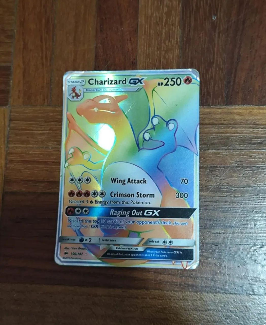 Carta Pokemon Lendária: Charizard GX