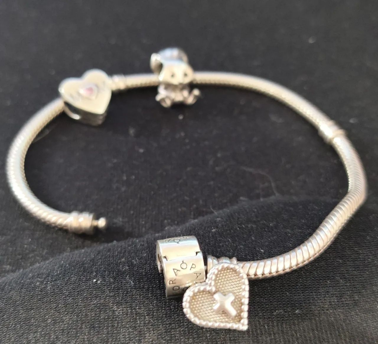 Pulseira Pandora ORIGINAL + BERLOQUES - Foto 2