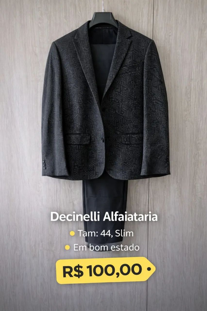 Terno Social masculino slim 