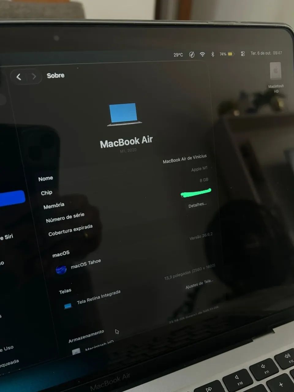 Macbook Air M1 | 8/256gb - SEM DETALHES - Foto 2