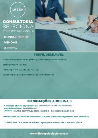 Vaga de Consultor De Vendas Externo