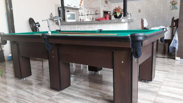Mesa de Sinuca Tabaco 6 Pés Tecido Verde Modelo CTA6343 - Foto 2