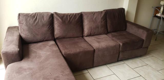 Sofá retrátil com chaise novíssimo!! (entrego e parcelo) - Foto 3