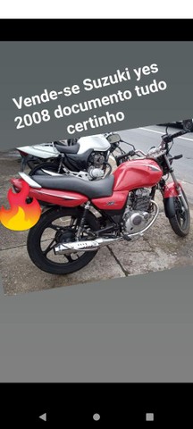 VENDE-SE SUZUKI YES 125 VERMELHO COM PARTIDA PNEUS NOVOS