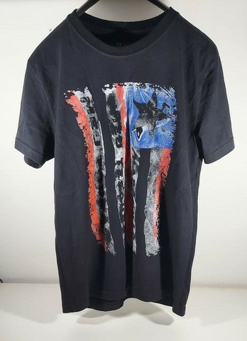 Camisa Preta Estampada