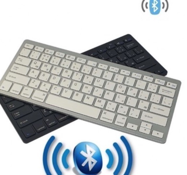 Teclado Sem Fio Bluetooth Universal Tablet Celular Pc Mac - Foto 2