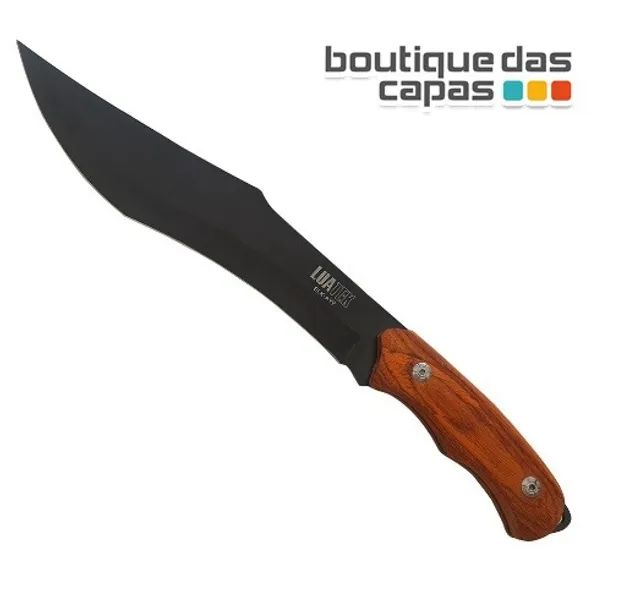 Faca cozinha Caça Pesca Churrasco Luxo Fulltang Inox 38cm Luatek SLK-A99 - Foto 3