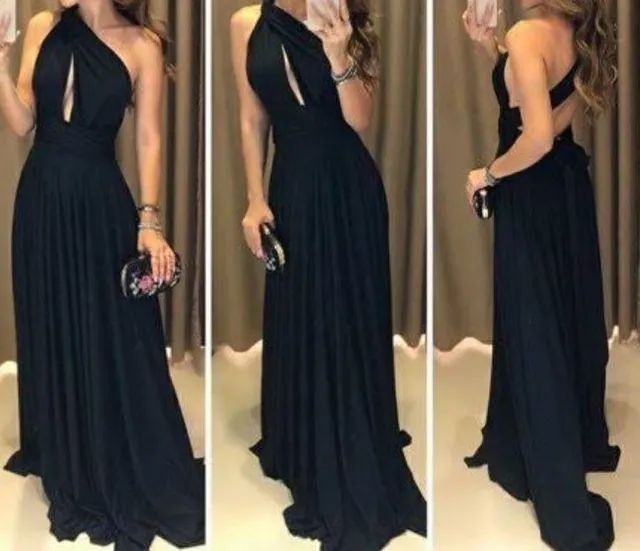 Vestido tecido fluid  multi forma...com várias formas ?de amarração....nunca usado.ZERADO. - Foto 2