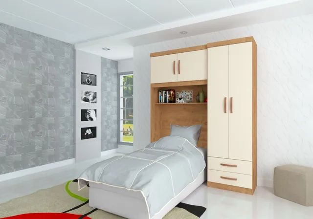 Guarda Roupa Cama Box Solteiro **novo na caixa** - Foto 2