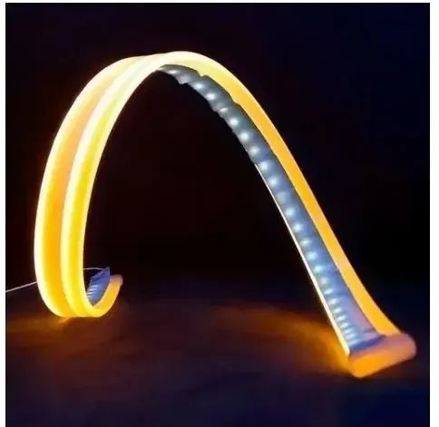 Par Fita Led Neon Drl Flexível Farol e Seta 12v 3000k 6000k Sequencial Carro Veicular - Foto 3