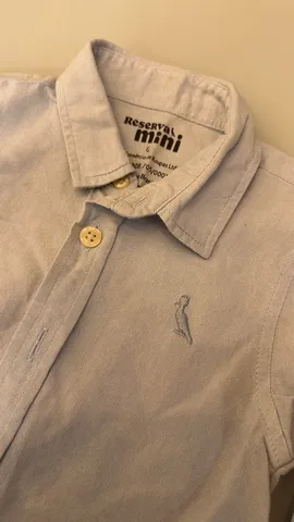 Camisa social para bebê na cor Azul da Reserva
