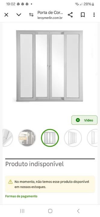 Porta de Correr de Vidro - 3 folhas