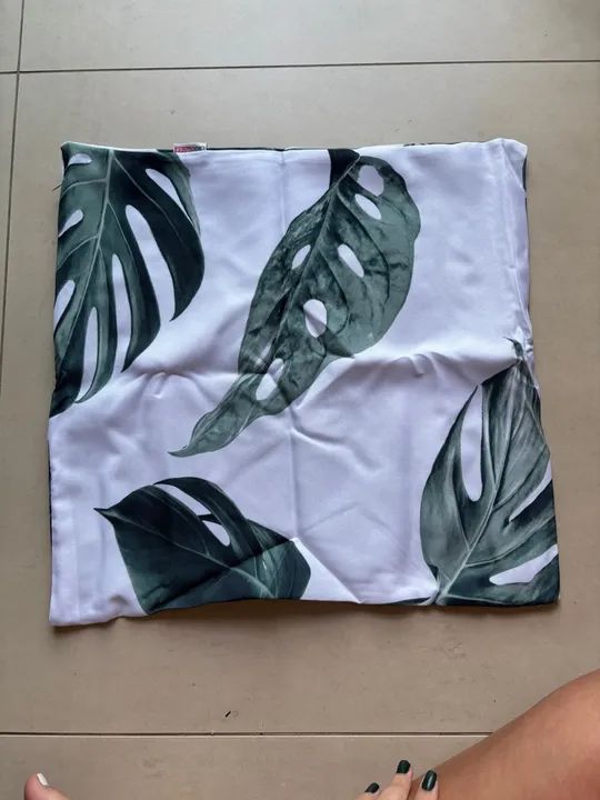 Kit 4 Capas de Almofada Decorativa Samambaia - Foto 4