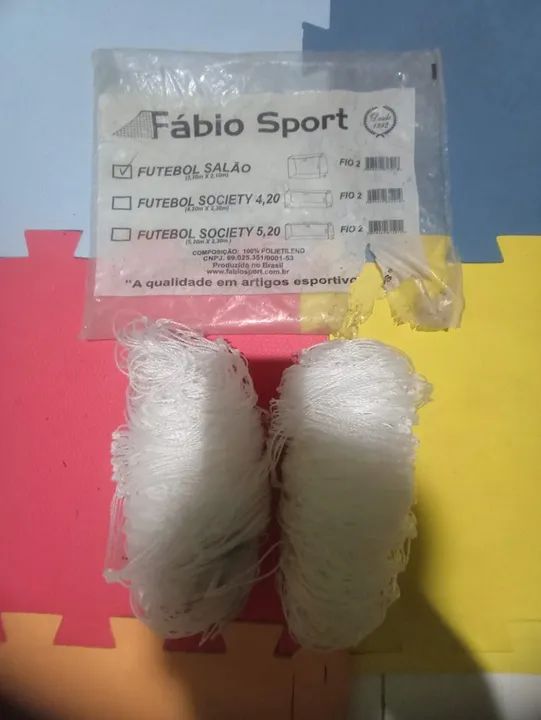 Rede Fábio Sport , serve pra futebol de salão e handebol, fio 2, metragem, 3,20m x 2,10m - Foto 2