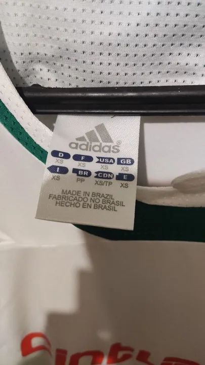 CAMISA DO PALMEIRAS ADIDAS ANTIGA ANO 2007 ORIGINAL ADIDAS TAMANHO PP ADULTO - Foto 2