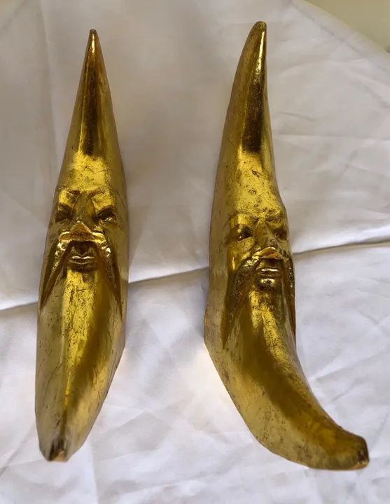 Par de Esculturas Douradas - Foto 4
