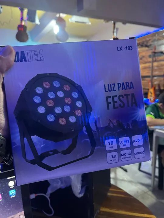 Refletor Parled 18 Led/1w Strobo slim digital dmx promoção  - Foto 2