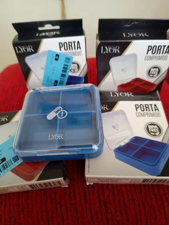 Conjunto de 4 Porta comprimidos Lyor - Novo - Foto 3